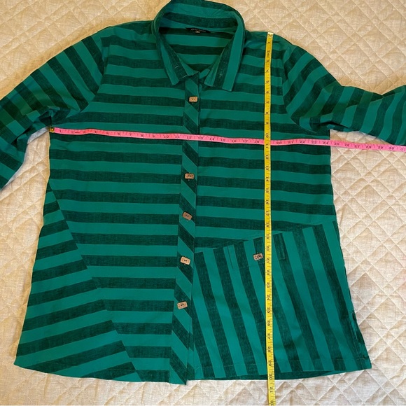 John Mark Green Tonal Stripe Tunic Top XL - Picture 8 of 13